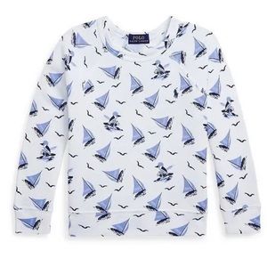 Polo Ralph Lauren Boys Medium (10-12) Polo Bear Spa Terry Sweatshirt